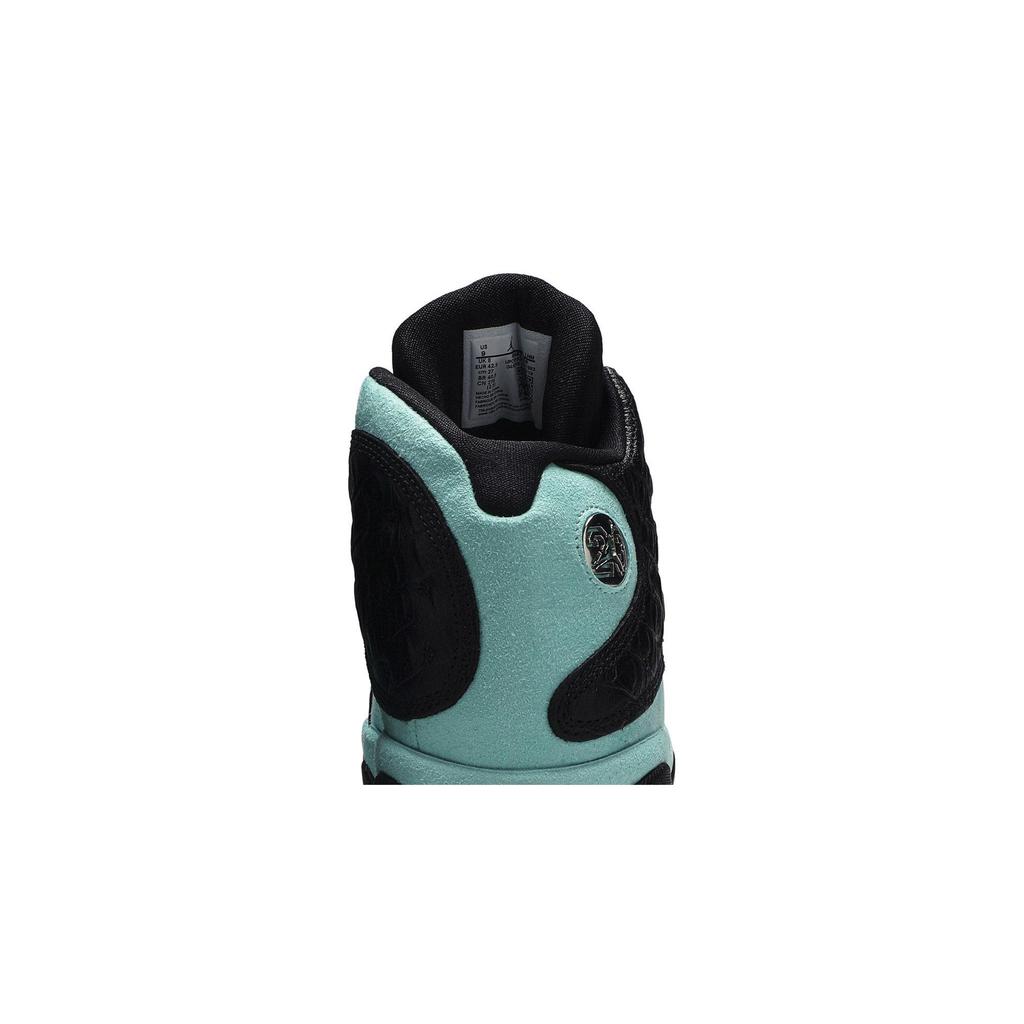 Air Jordan 13 Retro 'Island Green' (Unisex) Black / Island Green / Metallic Silver Vintage Basketball Shoes 414571 030