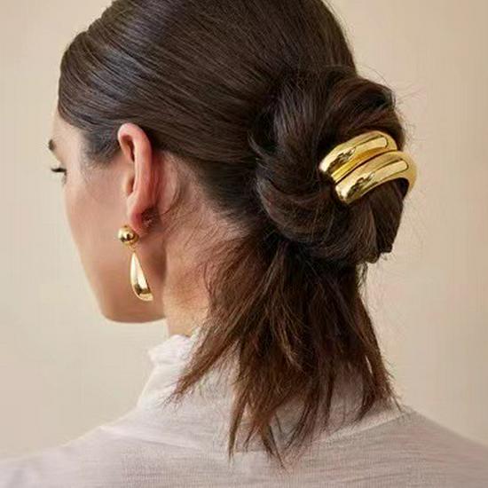 Shiny Alloy Hair Rope: Durable, Color-Retaining Elastic Hair Accessory for Women