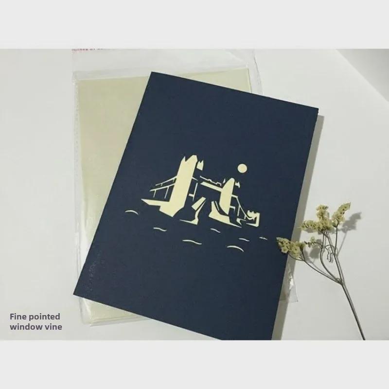 3D Tower Bridge Christmas & Birthday Greeting Card