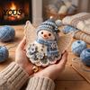 Easy Crochet Projects for Holidays Christmas Angel DIY Kit, Make Hanging Ornament, Festive Beginner Starter Kit Craft Adults Teens, Handmade