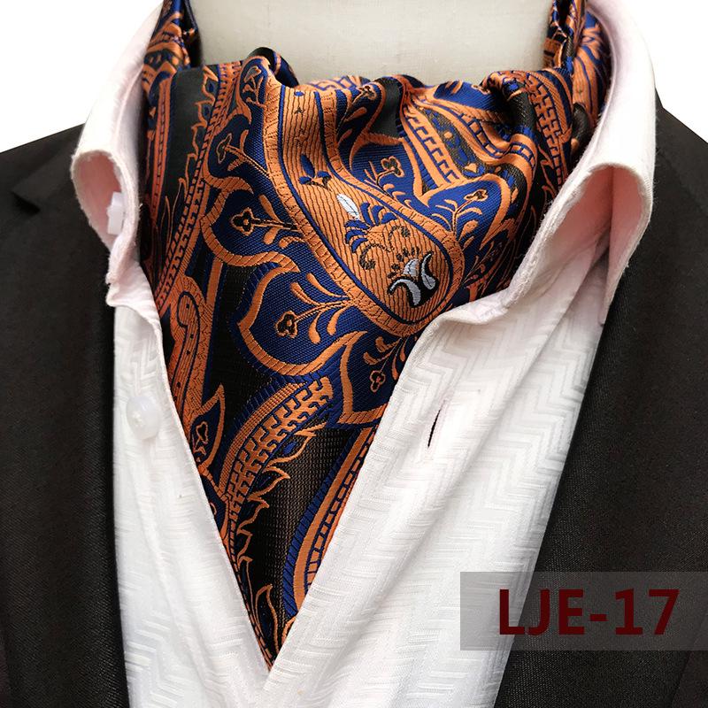 Men's Wide Tie Large Pattern Snood Scarf