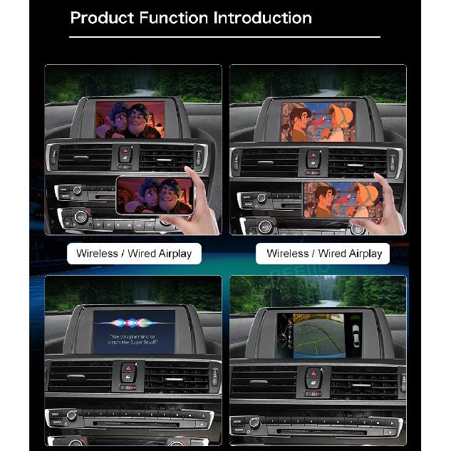CarPlay Wireless Android Auto For BMW 1 Series F20 F21 2 SeriesF22 F23 F45 CIC/ NBT System Module Navigation Airplay