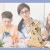 Maison à vent électrique personnalisable en bois à monter soi-même, jouet éducatif STEM pour les élèves