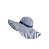 Ladies Summer Sun Hat Foldable Striped Vintage Large Brim Elegant Sunscreen Sun Hat Seaside Beach