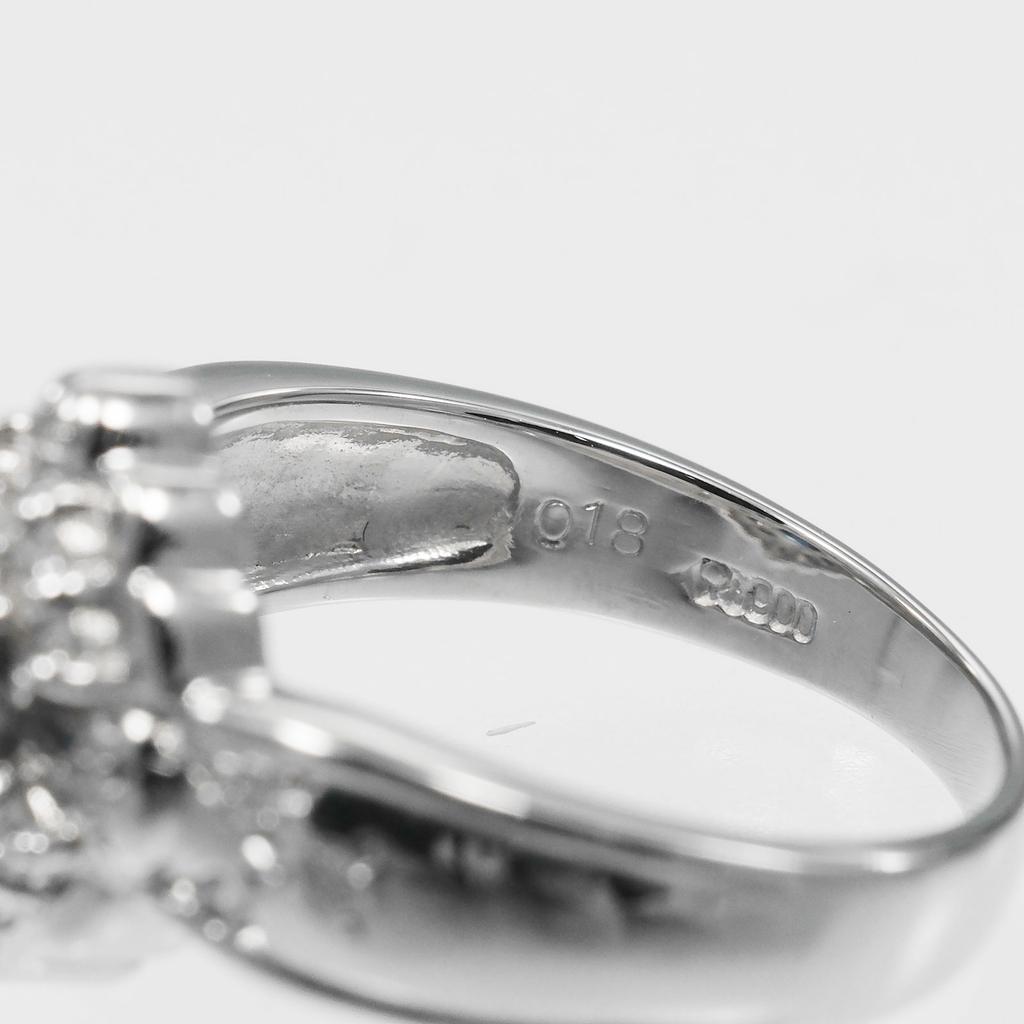 Ring Pt900Platin/Saphir/Diamant #5.6(US-Grösse) 7.3g Frauen Gebraucht