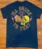 NWT-LUCKY 13 Apparel SKELETON CHUGGING "I'll Drink To That" Double Sided Tee Unisex T-Shirt