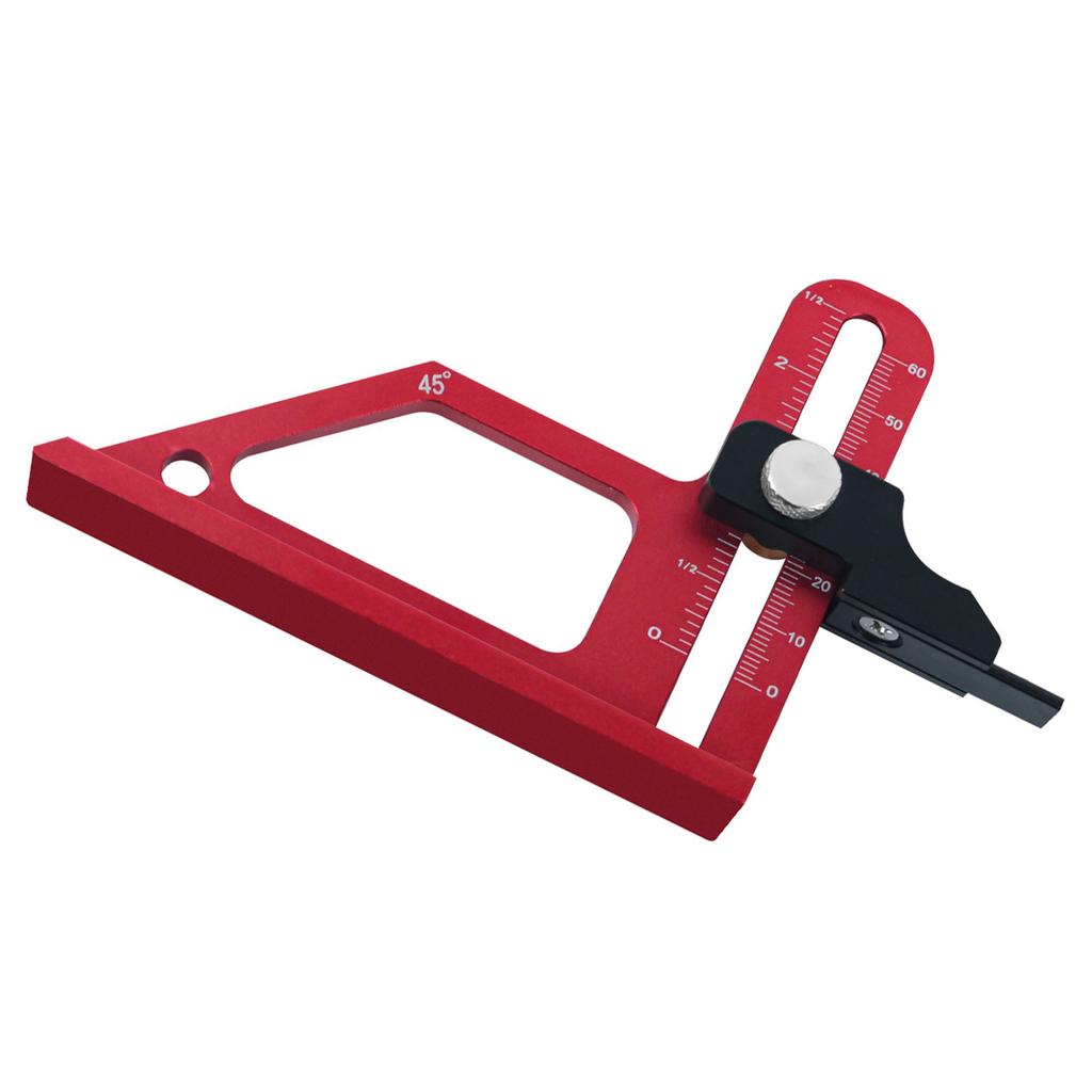 Table Saw Height Gauge Aluminum Alloy 0 To 60mm 45° Multifunctional Woodworking Tool Setting Gauge D