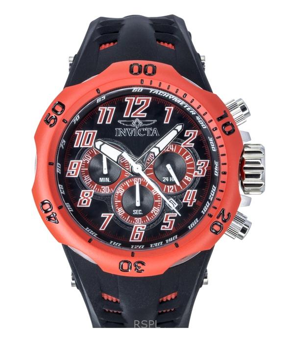 

Мужские часы Invicta Venom Hydra GMT Хронограф Силиконовый ремешок Черный циферблат Кварцевые 48237 200М чёрный