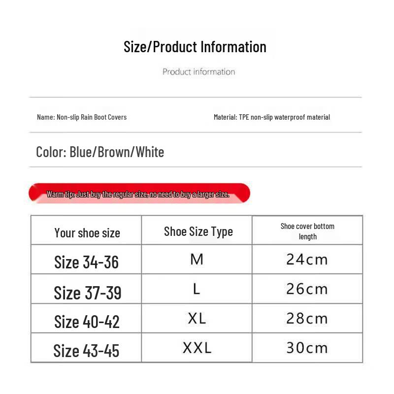 ZYE Foldable Waterproof Rain Shoe Covers