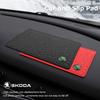 YXMP4 1 Stück Auto Logo Anti-Rutsch-Matte Innenraum Armaturenbrett Zubehör für Octavia Kodiaq Enyaq iV Kamiq Superb Fabia Rapid Vision RS