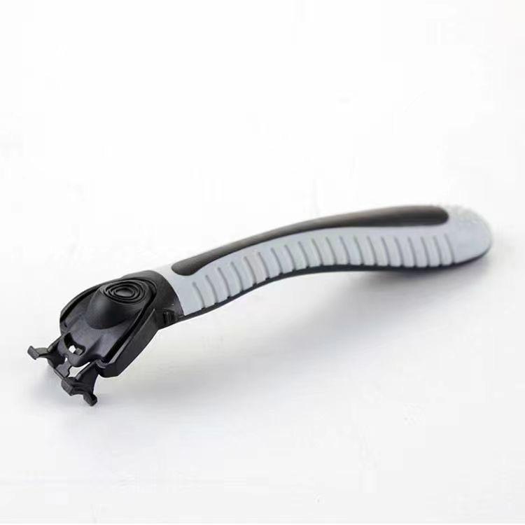 6-Layer Stainless Steel Manual Razor with Blade Head for Beard & Mustache
