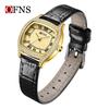 Oufannishi Women's Waterproof Square Fashion Watch, Roman Numerals, Diamond Accents