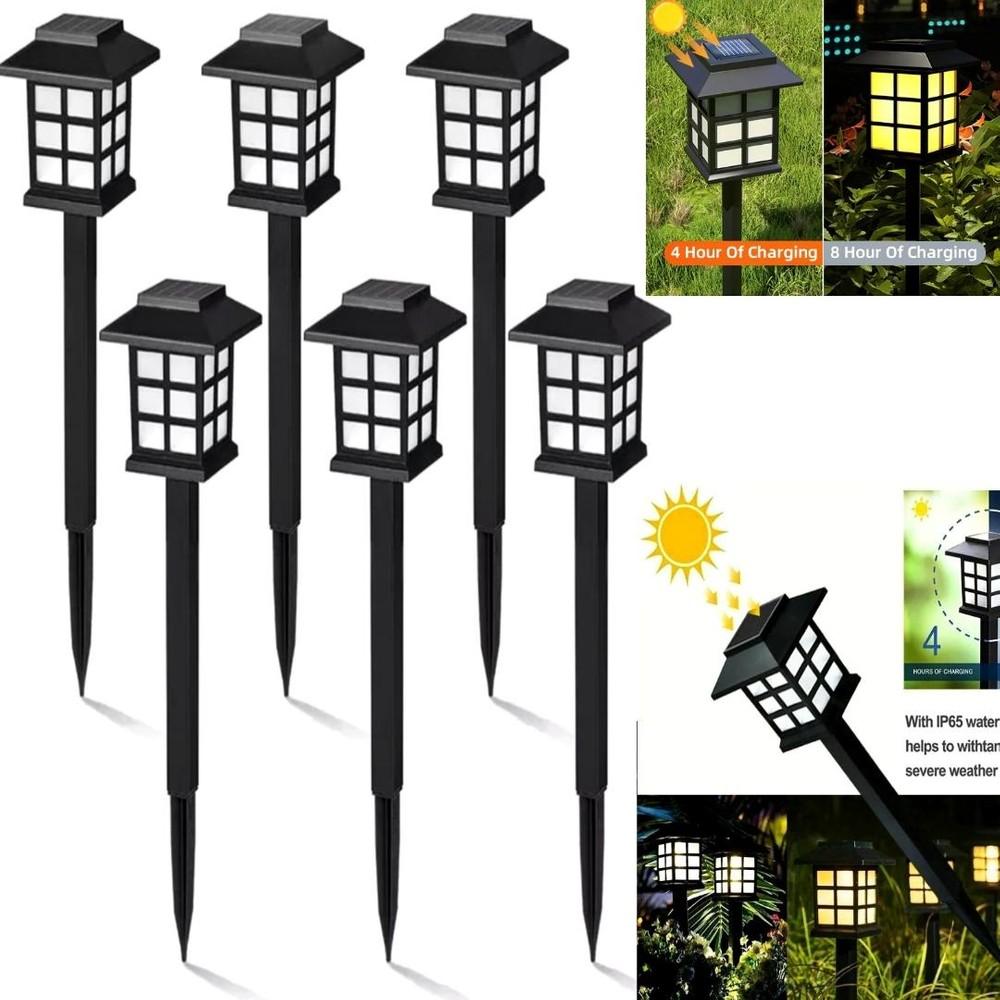

Kyrotech 6 Li Set, Solar Lamp for Garden, LED Outdoor Lamp, High Lumen, Path Lighting, For Garden, Balcony, Terrace, Decorative Solar Lighting