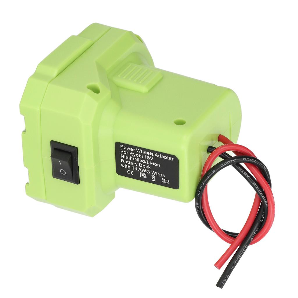 Lithium Battery Adapter 14AWG Wire Power Tool Battery Converter for Ryobi 18V One+ Series