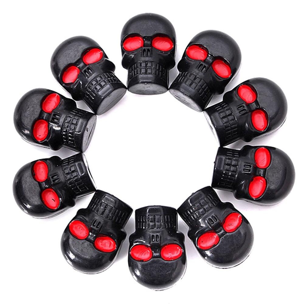 Motorcyle 10pcs Plastic & Steel Skull License Plate Frame Bolts Screws Caps Fastener Fit Any 6mm Bolts Motor Universal