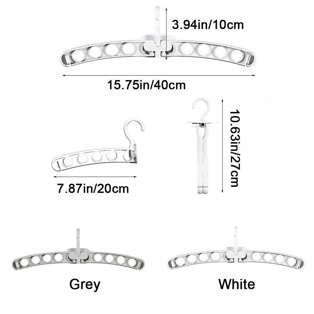 3Pcs Space-Saving 8-hole Travel Hangers Foldable Skirt Hanger Clothes Rack  for Business Trip