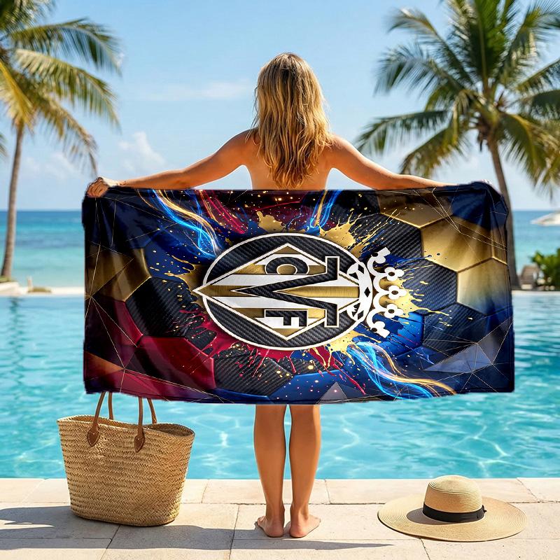 Villarreal FC print Quick Dry Beach Towel Microfiber Absorbent Portable Travel Swimming Towel