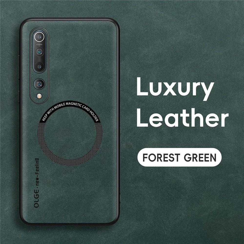 Für Xiaomi Mi 10 Magnetische Retro-Lederhülle Für Xiaomi Mi 10 Pro Mi10 Pro 5G Kabelloses Laden Handyhülle Abdeckung For Xiaomi Mi 10 Pro black