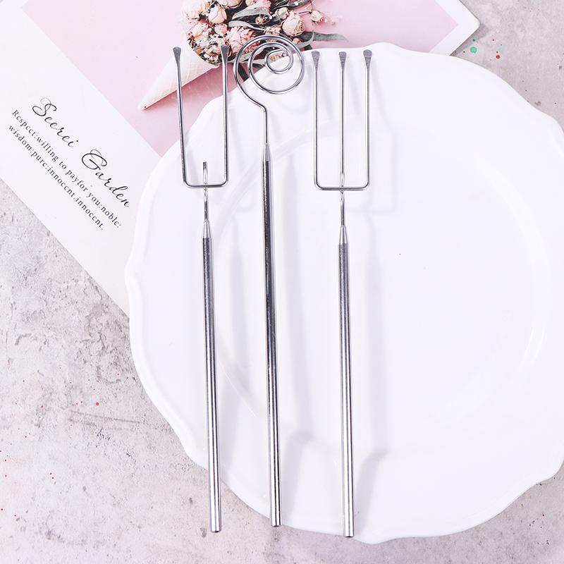 Stainless Steel Dipping Fork – Long-Handled Tool for Chocolate, Candy, Cheese Fondue | Irregular-Shaped Culinary Fork