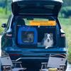 Soft Dog Crates Kennel for Pets 3 Door Soft Sided Folding Travel Pet Car Carrier with Straps and Mat for Dogs, Cats, Rabbits