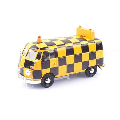 Leprika 1:24 Volkswagen Type 2 Microbus Airport Runway die Cast MTX795727, žltá kórejská hračka