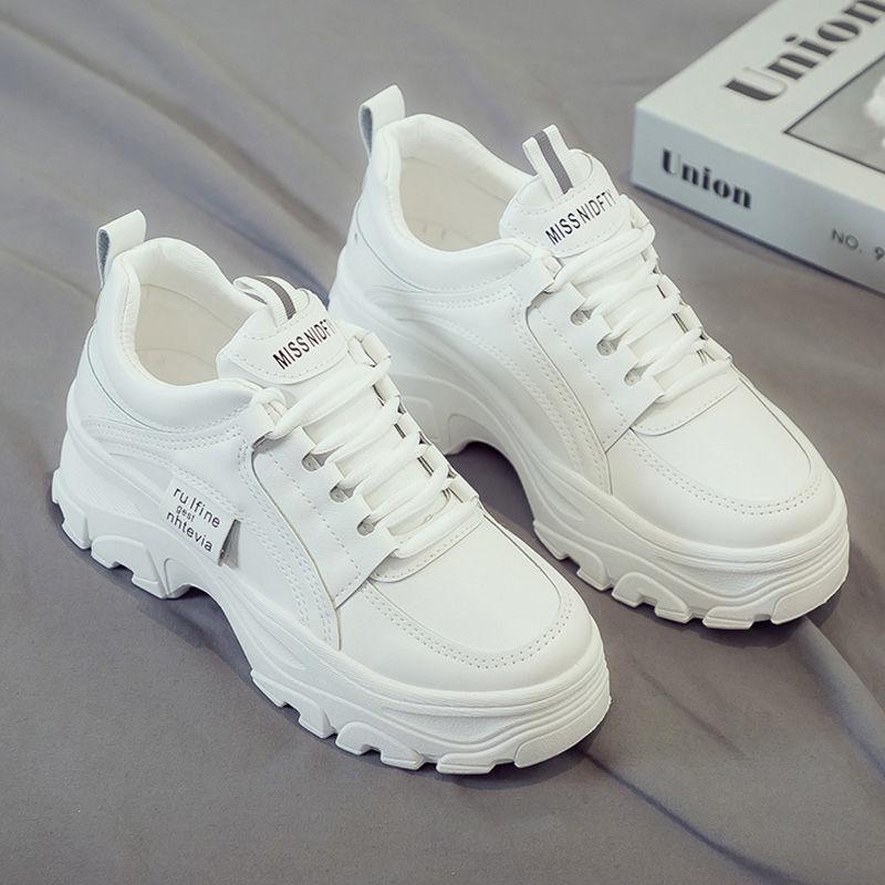 

New shoes, platform white shoes for height increase in autumn and winter, women s sports and leisure shoes 35