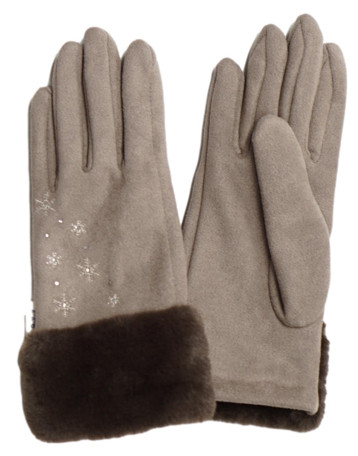 

Smartphone Fleece Stretch 3 Designs Suitable for Commuting and School Brown [A-Ve-Ve] Women s Gloves, Compatible, Lined, Material, Available, (6.