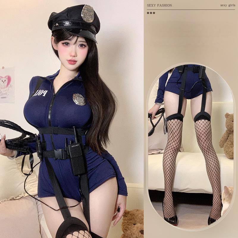 Sexy Policewoman Cosplay Party Costume Hot Anime Dirty Cop Officer RolePlay Outfit Performance Outfit Sex Halloween Clubwear