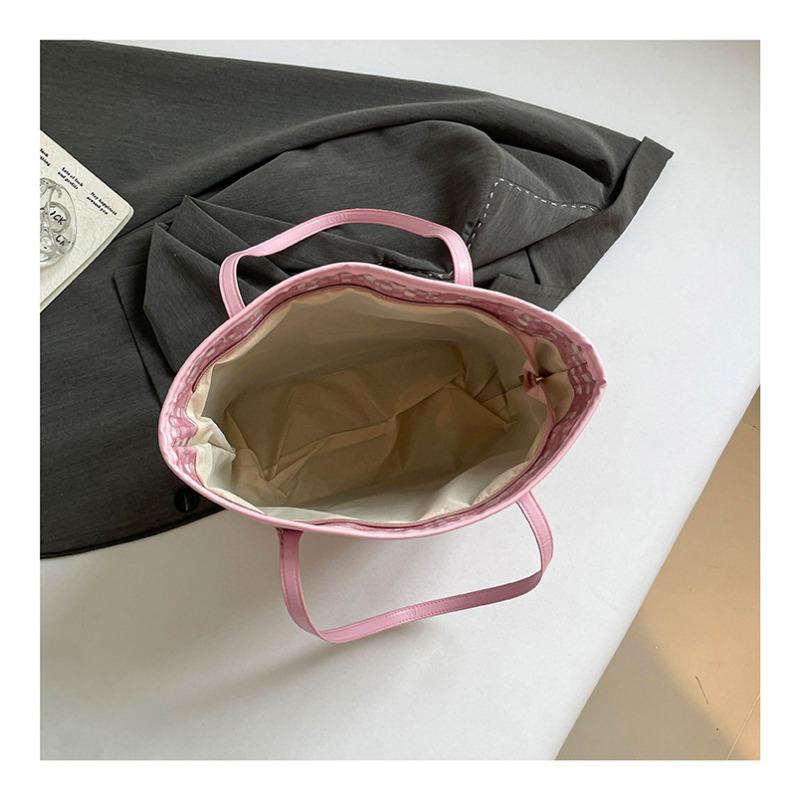 Bolso Tote Grande de Capacidad Simple y Elegante Bolso de Hombro de Color Sólido de Moda para Viajes Diarios para Mujer CLE