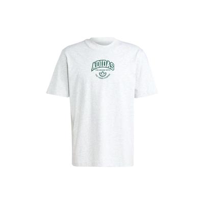 Originals Letter Print Crew Neck Short Sleeve Drop Shoulder T-Shirt Men Tops Light-Grey IS2929