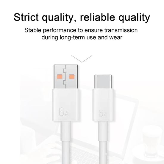 Data Line Fast Output Data Transmission Charging Stable 6A/66W Type-C Mobile Phone Charger
