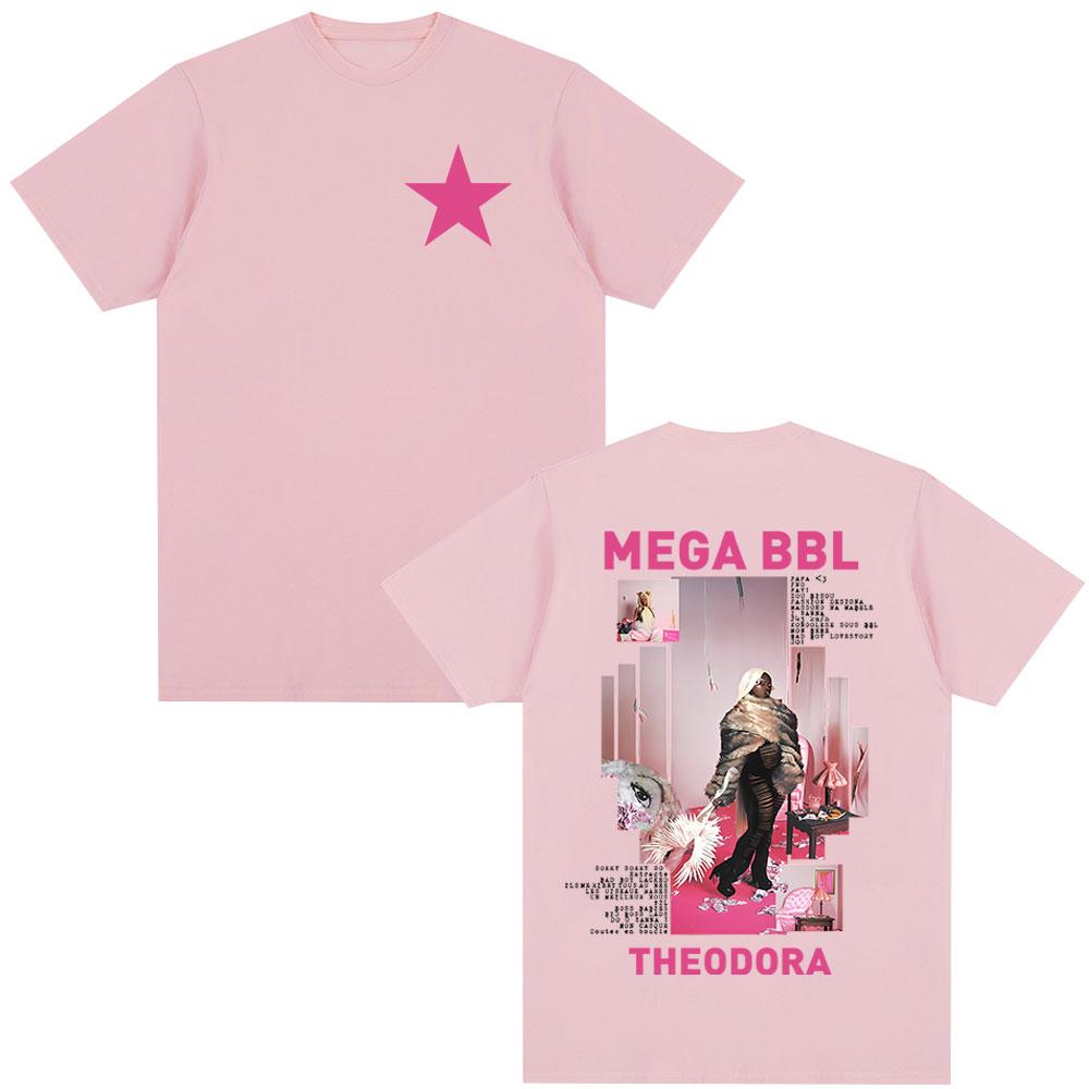 Rapper Theodora Mega Bbl Album T-Shirt für Männer und Frauen HipHop T-Shirt 202526 Sommer Reine Baumwolle 100 Bedrucktes T-Shirt