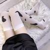 Sexy Lingerie Long Stockings Women Cow Print Dot Over Knee High Elastic Stocking Female New Style Transparent Long Stockings