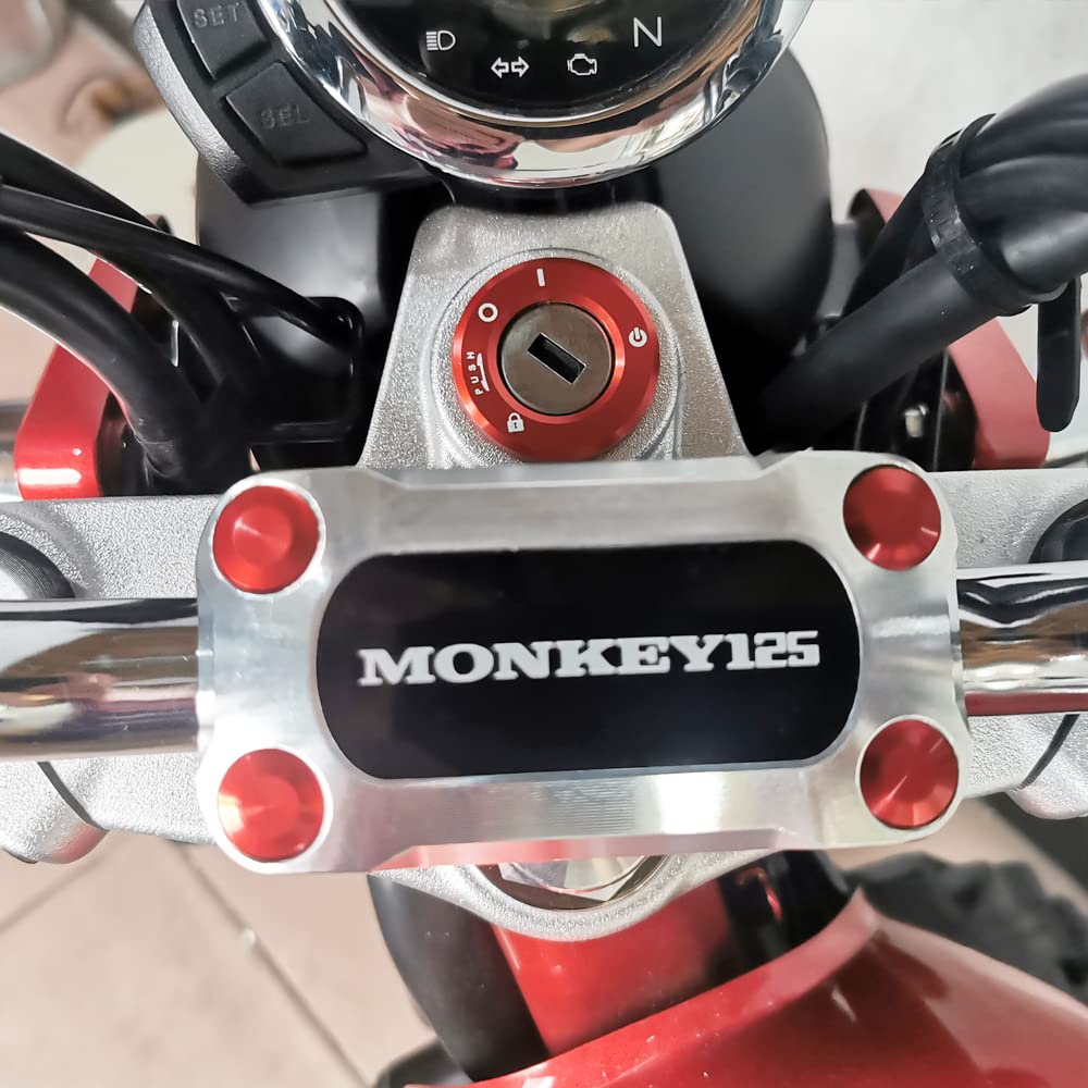 Hovedstrømbryterdeksel i aluminium kompatible modeller Honda Monkey 125Z125CT125 Trail 125 Hunter Cub alle modeller (rød)