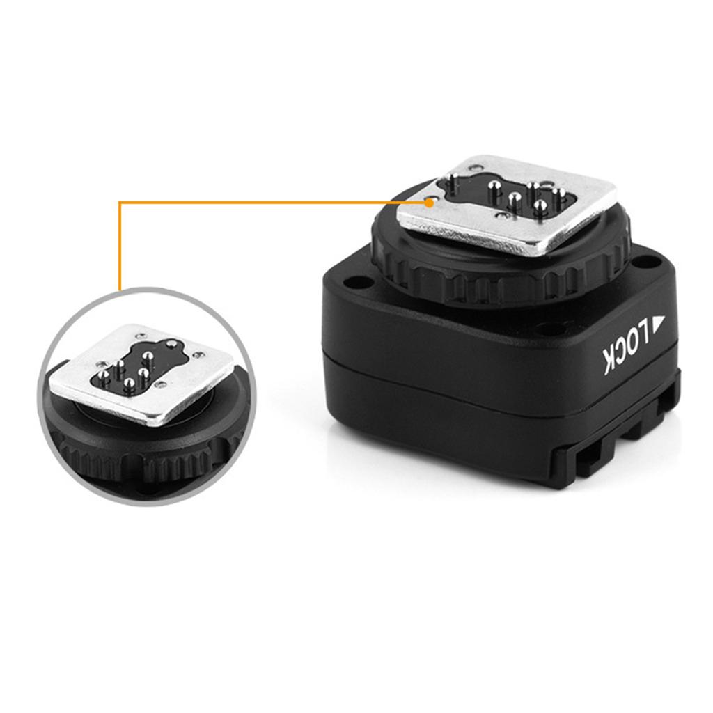 TF324 Blits Sko Synkroniseringsadapter med PC-synkroniseringsport Dedikert Blitsskoadapter Konverter for HLV F58AM F42AM F56AM