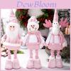 Set de Figuras de Peluche Navideñas con Tela Brillante para Decoración Festiva y Regalos
