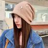 Polyester Slouchy Beanie Hat Star Decor Warm Earflap Hat Fall Winter Beanie Hat  Outdoor Activities