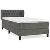 3127656 vidaXL Divan Bed with Mattress Dark Grey 100x200 Cm