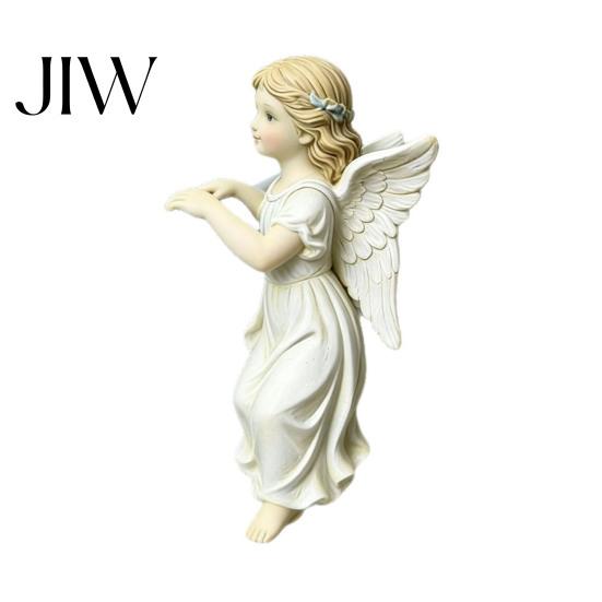 Flower Pot Hanging Decor Vintage Angel Girl Statue, Planter Climber Cute Unique Holiday Gift Ideas Resin Figurine for Edge Decorative Figures