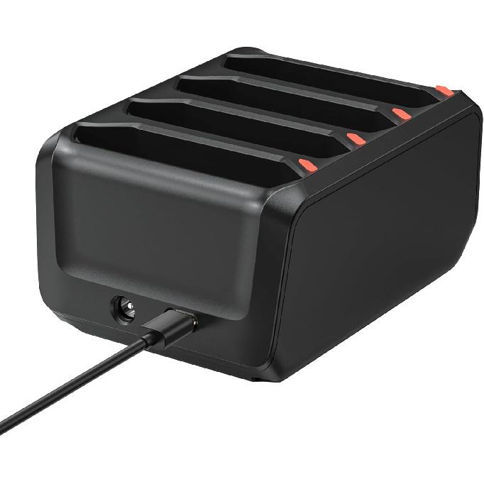 4-слотное зарядное устройство-кредл для сканеров штрих-кодов Zebra TC70 TC75 TC77 TC7X-4BTYC1, Совместимо с аккумулятором BT-000318, Зарядная станция с