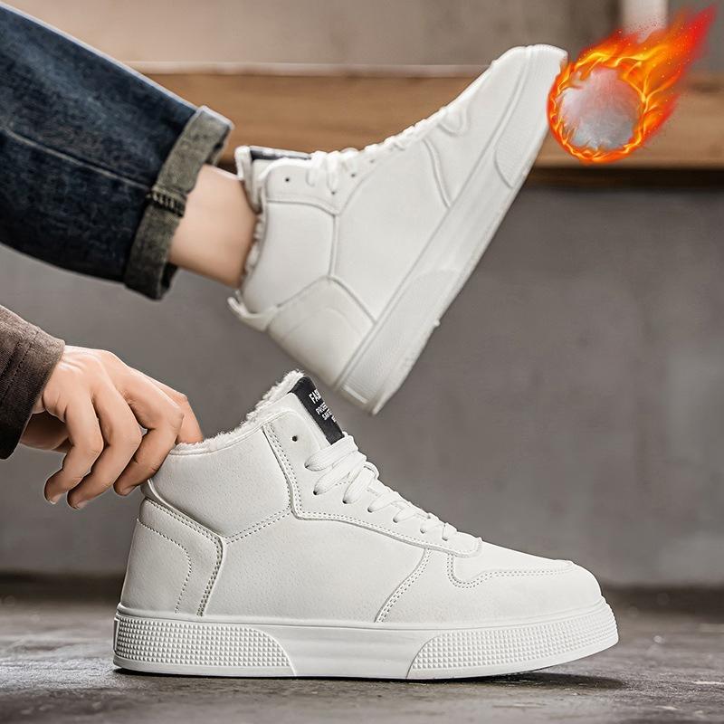 Ανδρικές Μοντέρνες Μεγάλο Μέγεθος Μαλακή Σόλα Αυξημένου Ύψους Χειμερινές Ζεστές Γούνινες Μπότες Χιονιού Με Επένδυση Μποτάκια Αστραγάλου Αντιολισθητικές Πεζοπορίας Casual Αθλητικές Μπότες