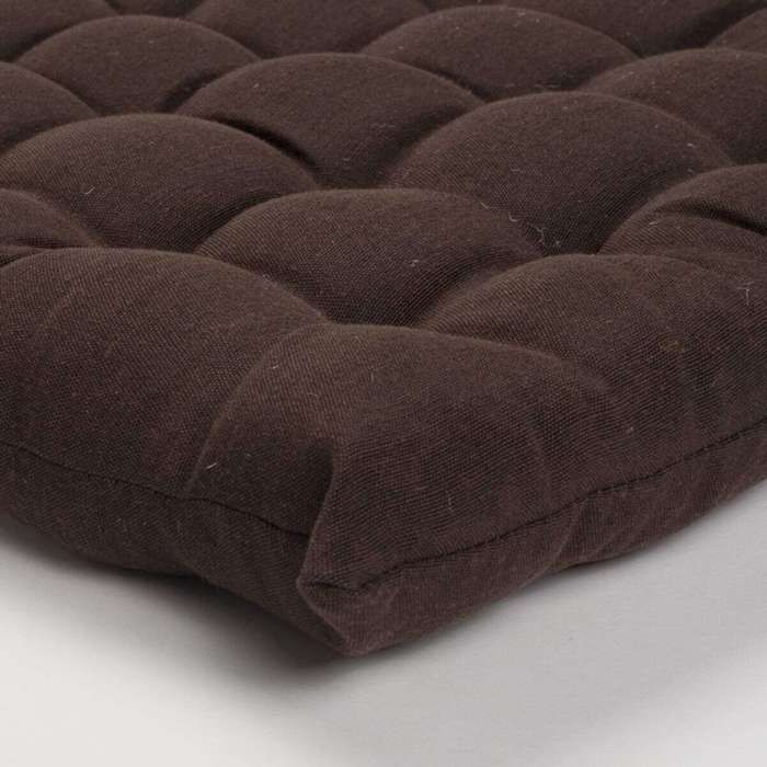 Galette de chaise - THE DECO FACTORY - Chocolat - 38 x 38 x 3 cm - Intérieur - Moderne