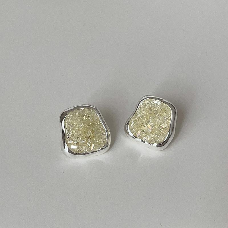 Crystal Geometric Square Earrings Stylish Daily Ear Jewelry