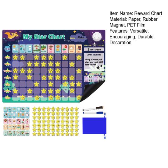 1 Set Reward Chart Good Behavior Reward Sticker Chart Kit Children Development Reward System for Kids