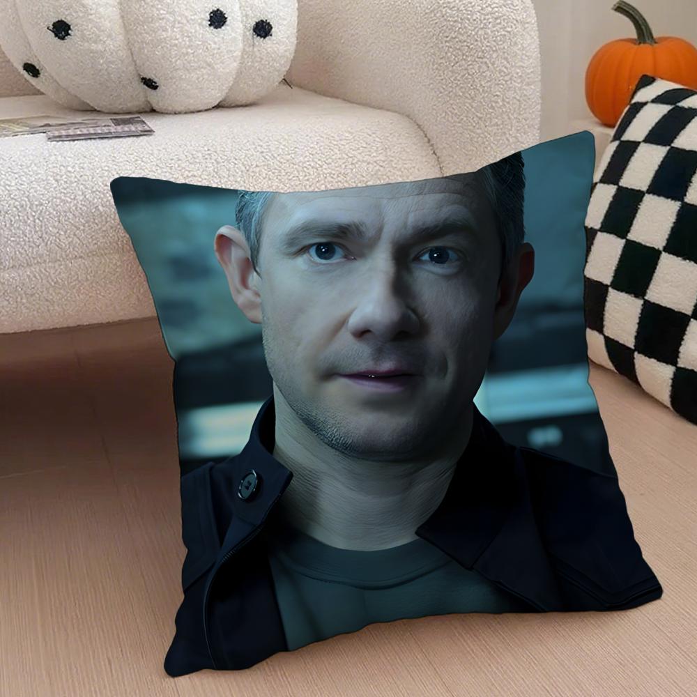 

MMartin Freeman Cushion Cover Throw Pillow Cover Hidden Button Durable Polyester Chair Cushion 30X30cm