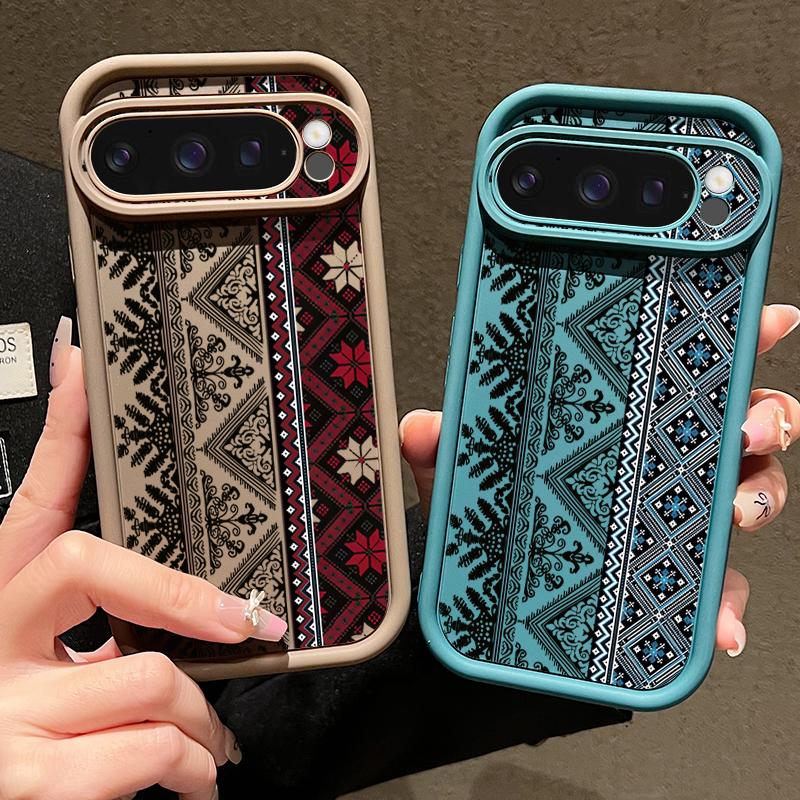 Vintage Totem Pattern Phone Case For Google Pixel 7 8 Pro 8A 7A 9 Pro XL Shockproof Silicone Soft Protector Cover For Pixel 7 8 9 Pro