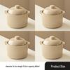 Ceramic Double Boiler Stew and Egg Custard Pot with Lid