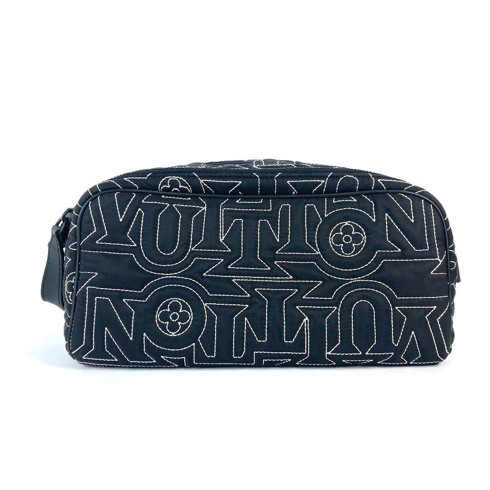 Louis Vuitton M21435 LV Snow Collection dopp kit Pouch Clutch bag Black/White