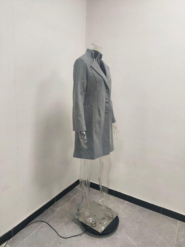 Women's Mid-Length Korean Style Slim Fit Woolen Winter Coat