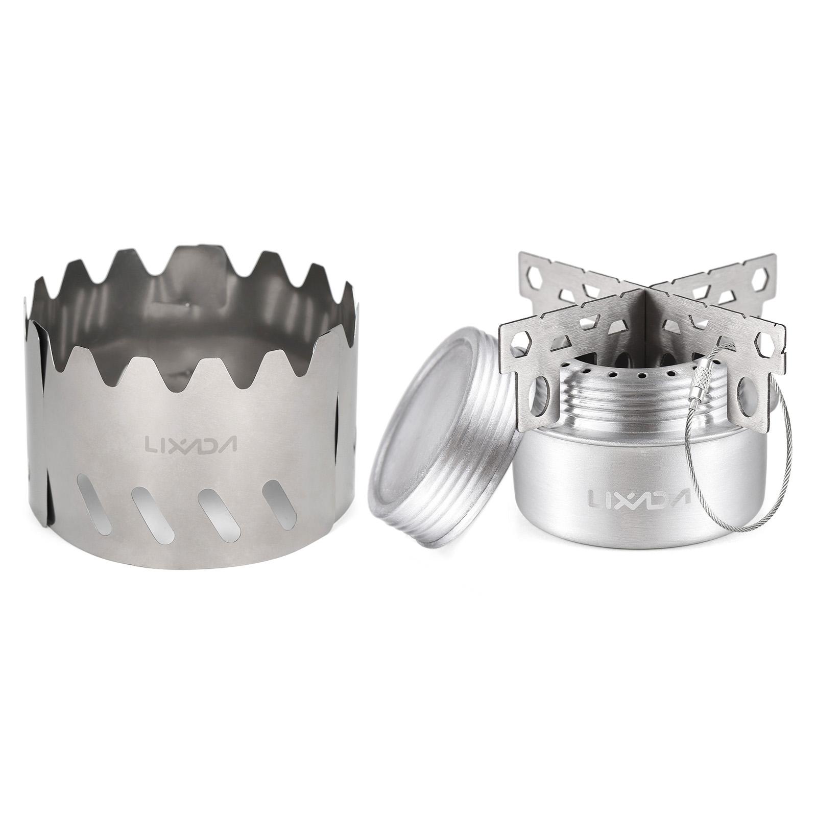 

Портативная спиртовая плита с крышкой/крестовиной/ветрозащитой для использования на открытом воздухе. Сверхлегкие плиты из алюминиевого сплава.